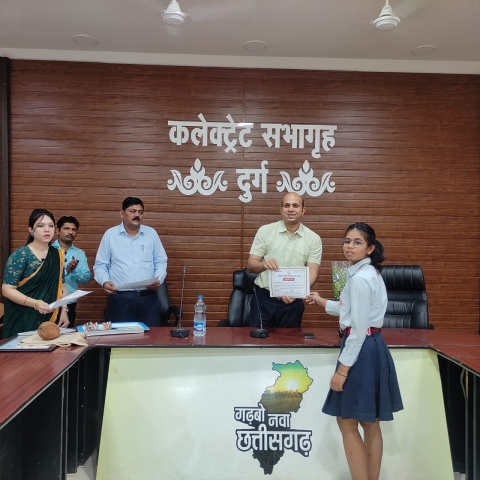 PSY Meritorious honor Durg Collectorate